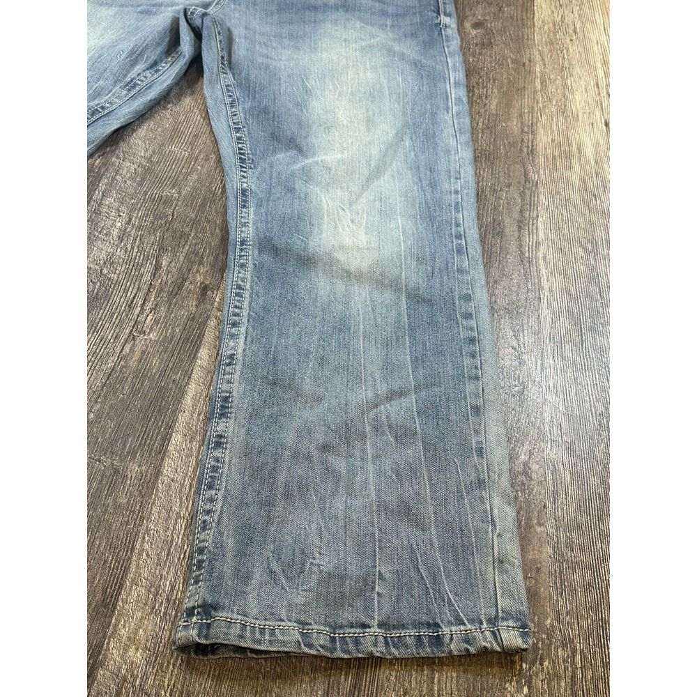 TK Axel Men's Slim Boot Cut Jeans Light Wash Blue Denim Stretch Pockets 38 X 29* - Picture 3 of 16